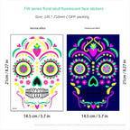 Waterproof Fluorescent Temporary Tattoo Stickers Day of the Dead
