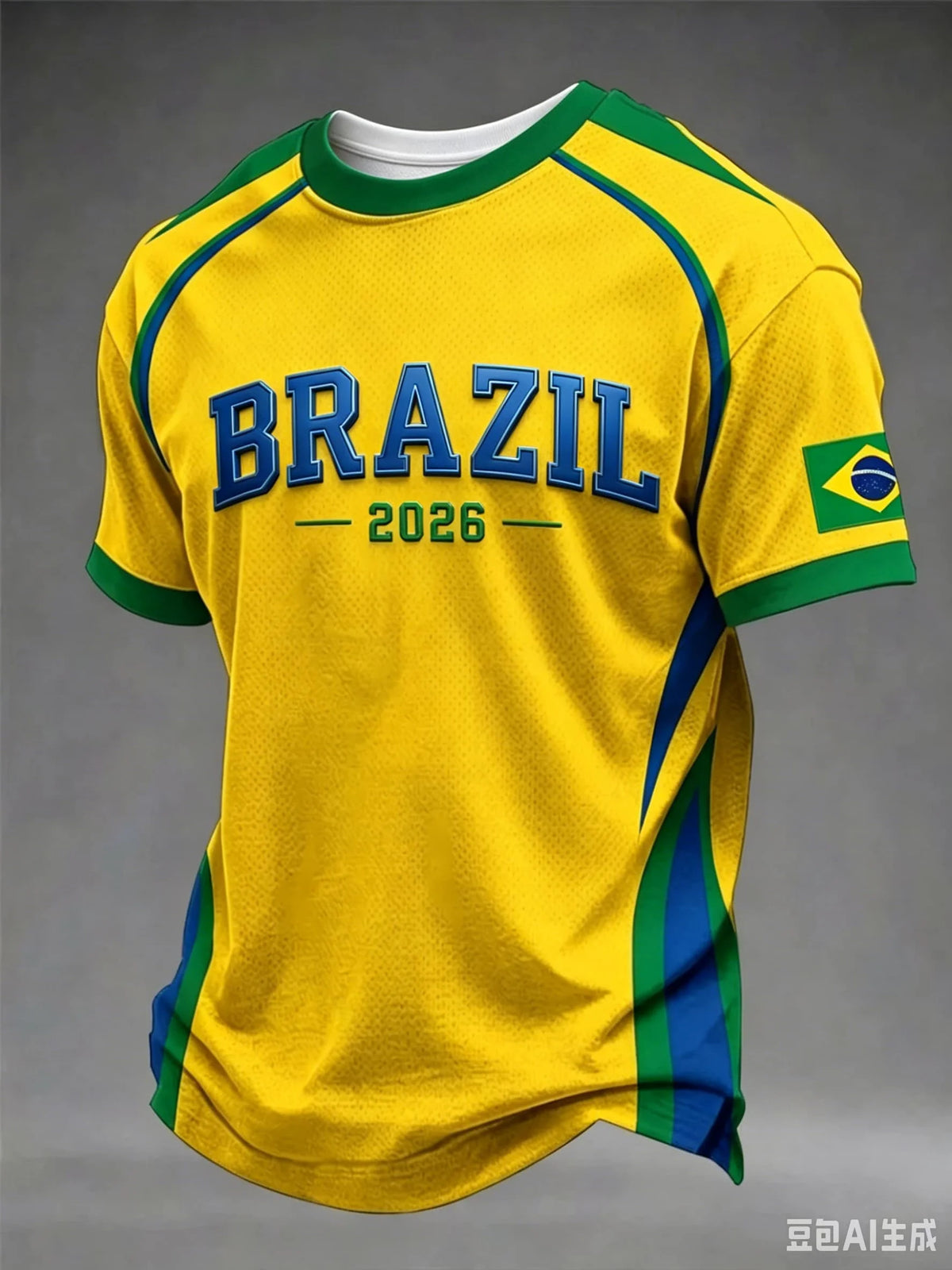 Brazil Savior Christ Pattern Tee