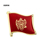 Nepal Flag Badge Brooch