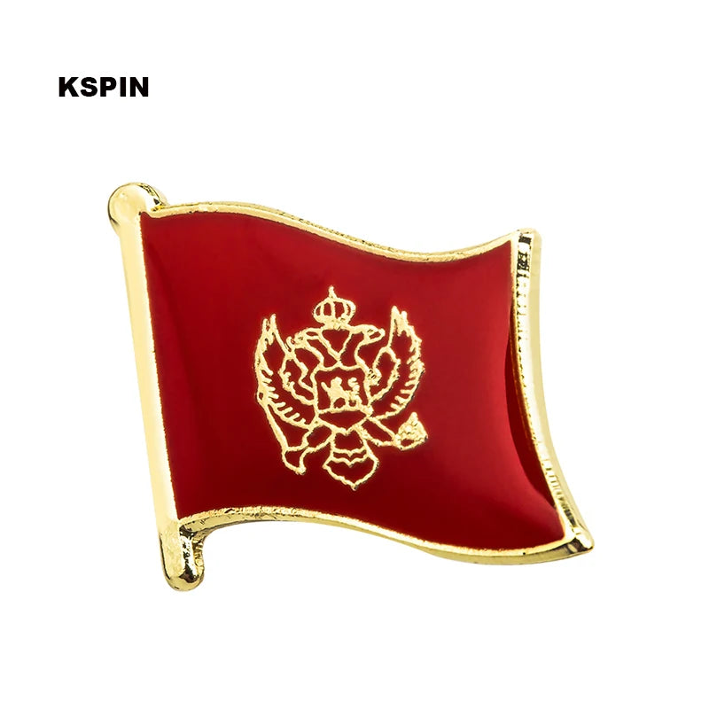 Nepal Flag Badge Brooch