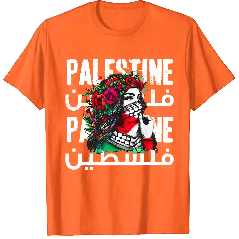 Palestinian T-Shirt Casual Cotton