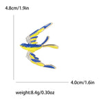 Enamel Peace Dove Ukraine Angel Bird Pin