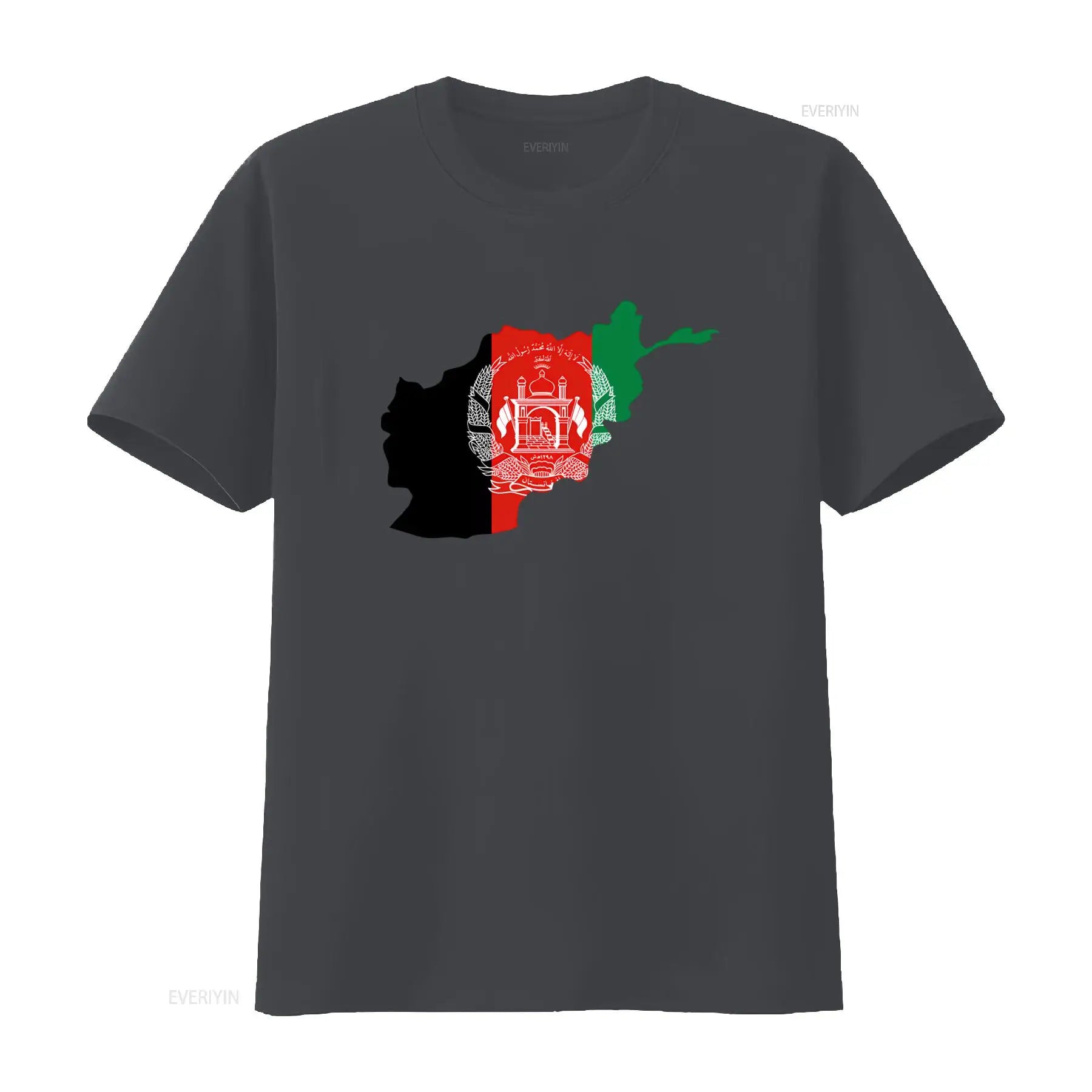 Afghanistan Flag Map Design T Shirt