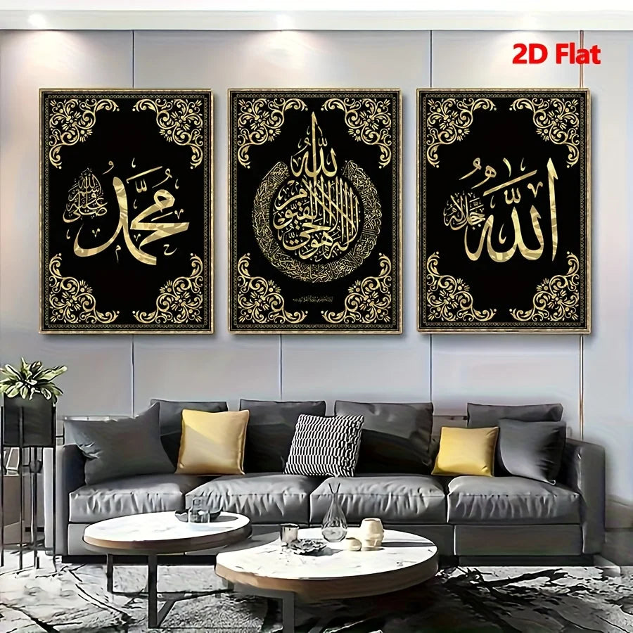 Black-Gold Calligraphy Posters