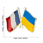Ukraine Flag Badge with Other Countries