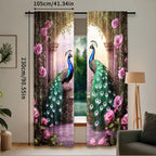 Retro Peacock Curtains