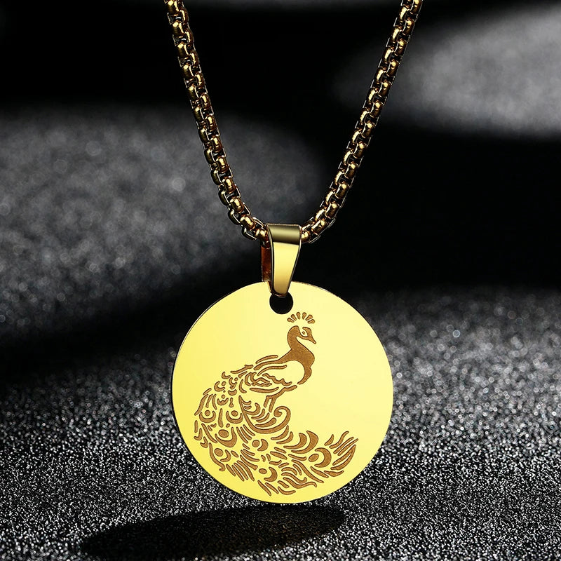Engraved Star Pendant Necklace