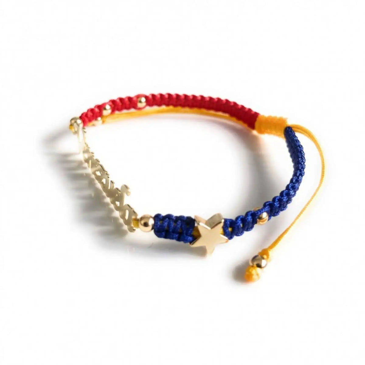 Venezuelan Flag Color Braided Rope Bracelet Women Men Adjustable Woven Rope Ethnic Patriotic Gift