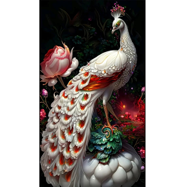 Color Peacock Scenery Diamond Painting Kit