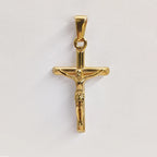 Jesus Cross 18k Gold Plated Stainless Steel Pendant Necklace