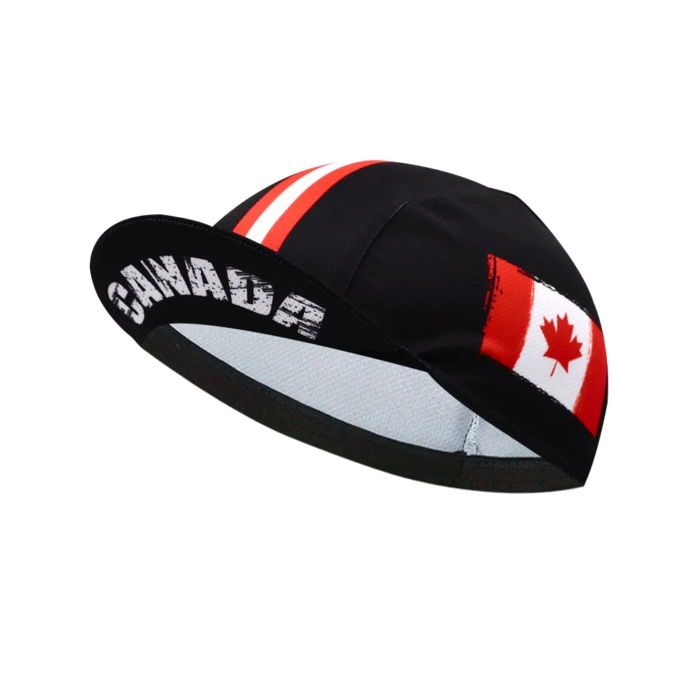 Classic Canada National Flag Pro Team Cycling Cap Riding Outdoor Sports MTB Bicycle Hat