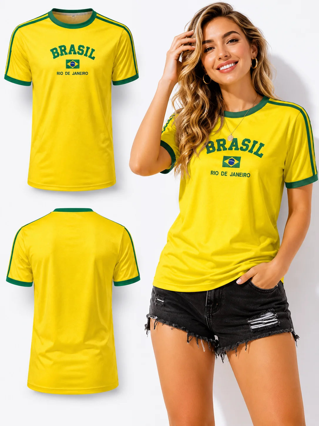 Brazil Aesthetic Sports Tee Casual Wear