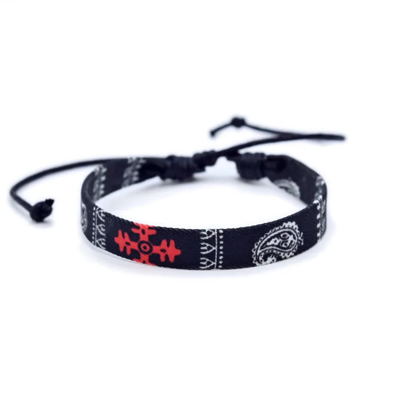 Multicolor Sizes Weave Kufiya Patterns Bracelets