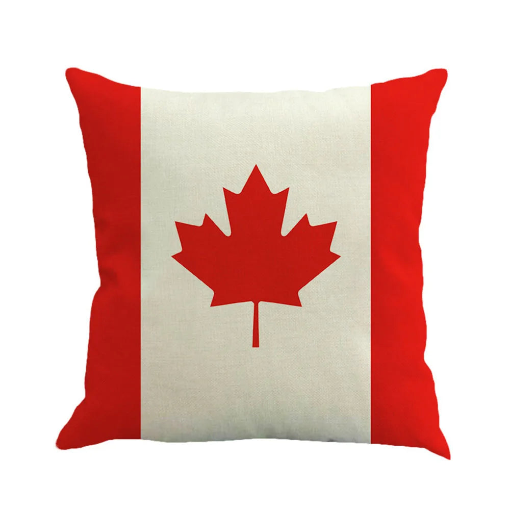 Canadian Flag Throw Pillow Case