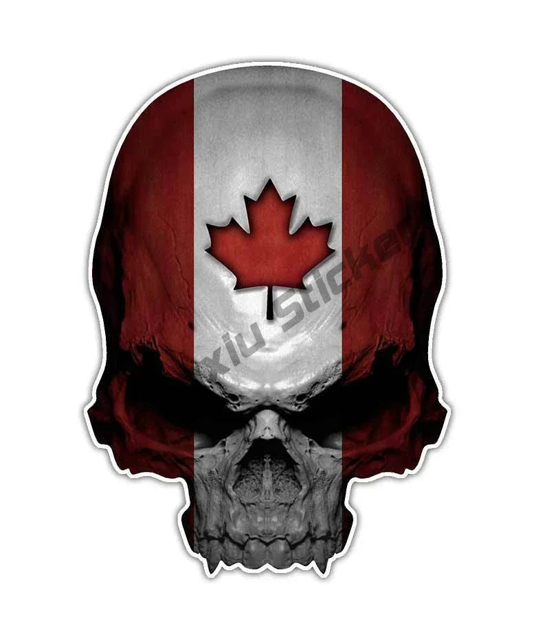 Canada Flag Sticker Map Skull Stickers Canadian Vinyl Decal Canada Maple Car Motorcycle Logo Decal Laptop Phone Tablet PVC Decor