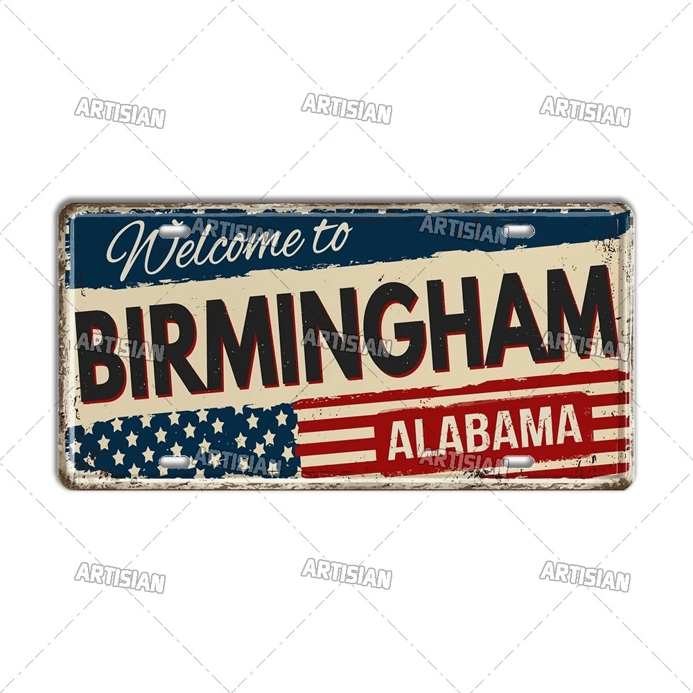 Welcome To USA City Car Plate