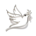 Simple Hollow Olive Branch Peace Dove