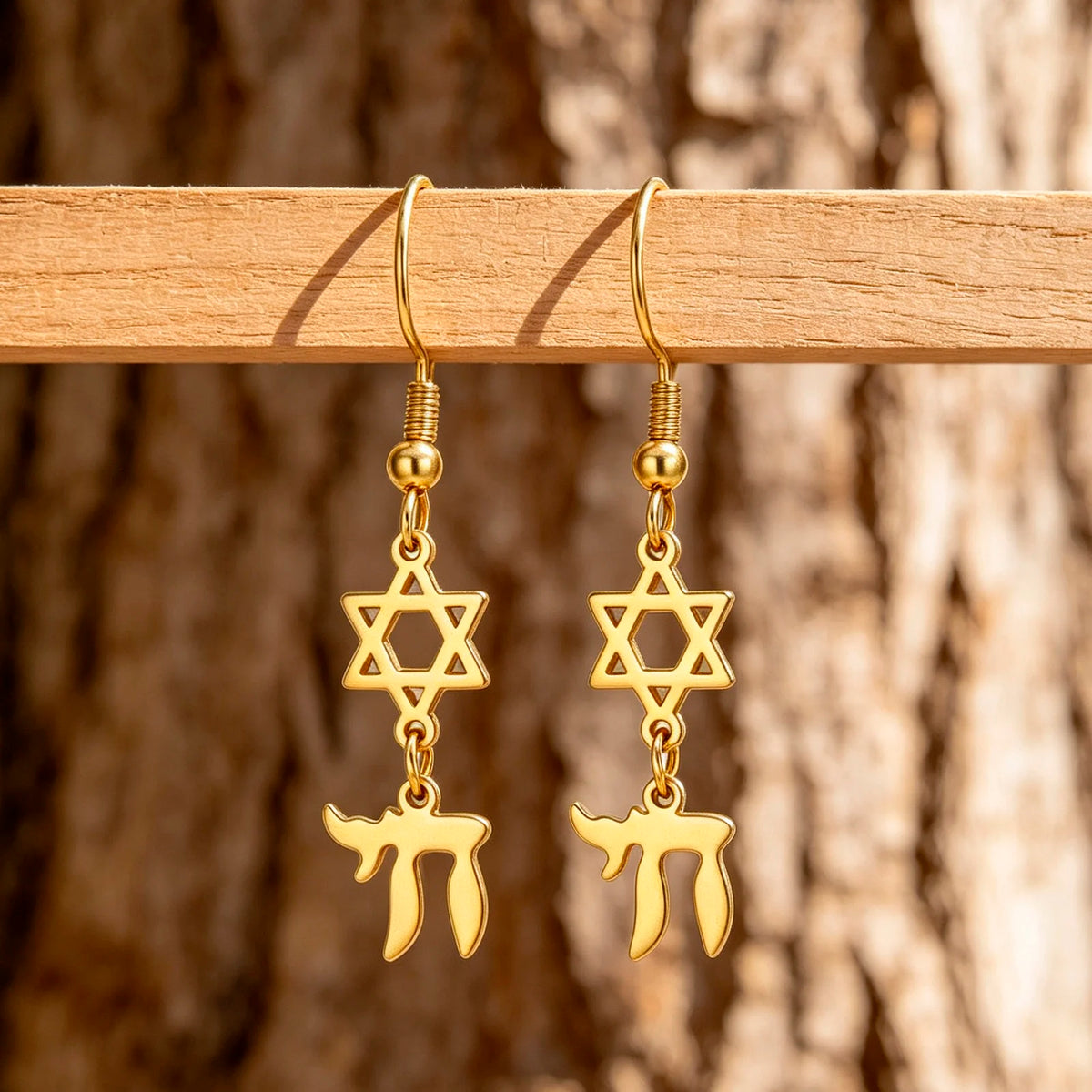 Star of David Chai Women Earrings