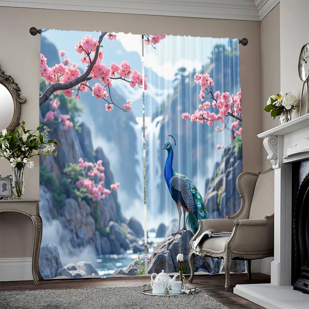 Peacock Party Curtains