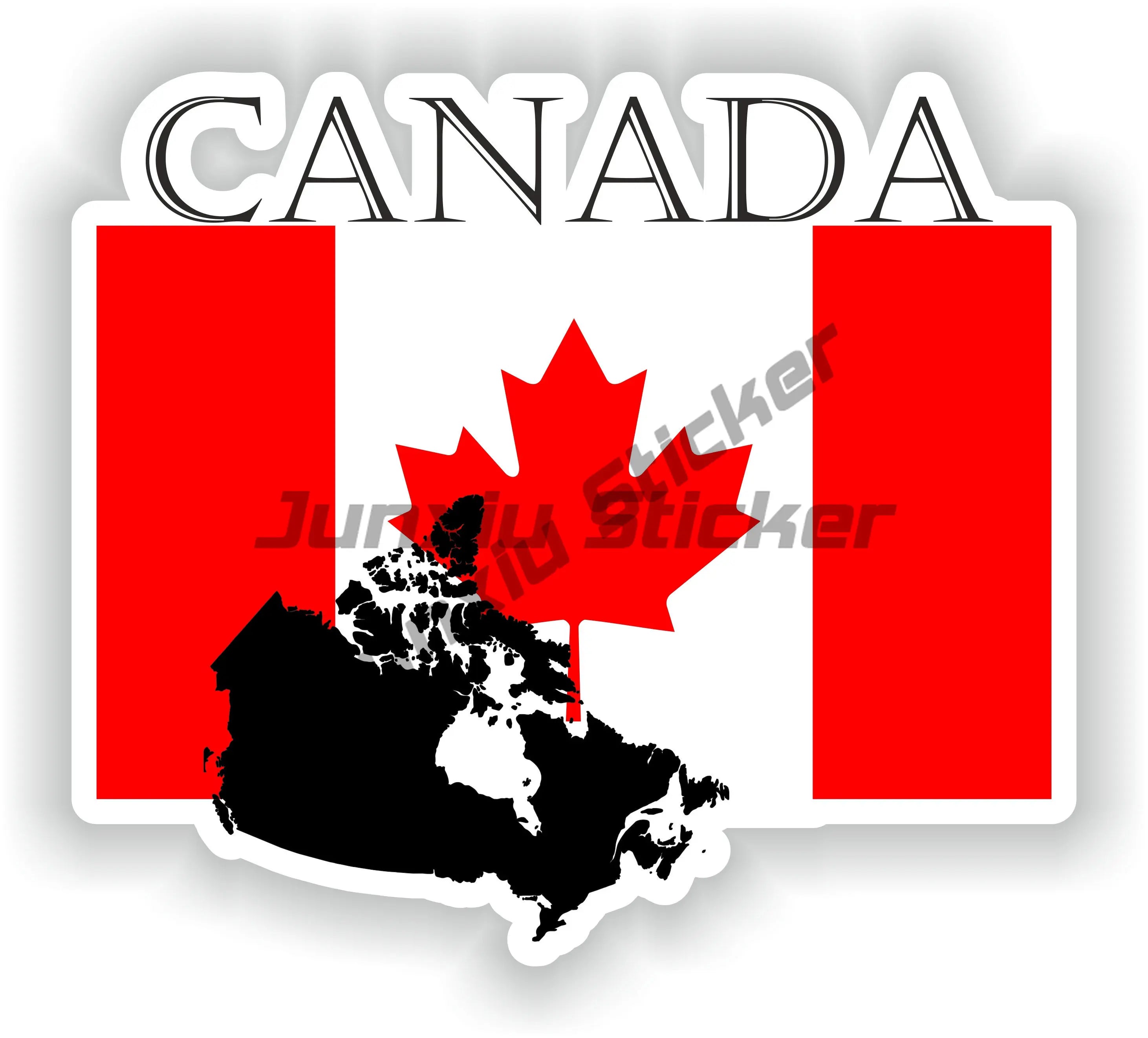 Canada Coat of Arms Emblem Sticker Niagara Falls Canada USA Ottawa Seal Sticker Round Flag Map for Car Laptop Fridge Accessories