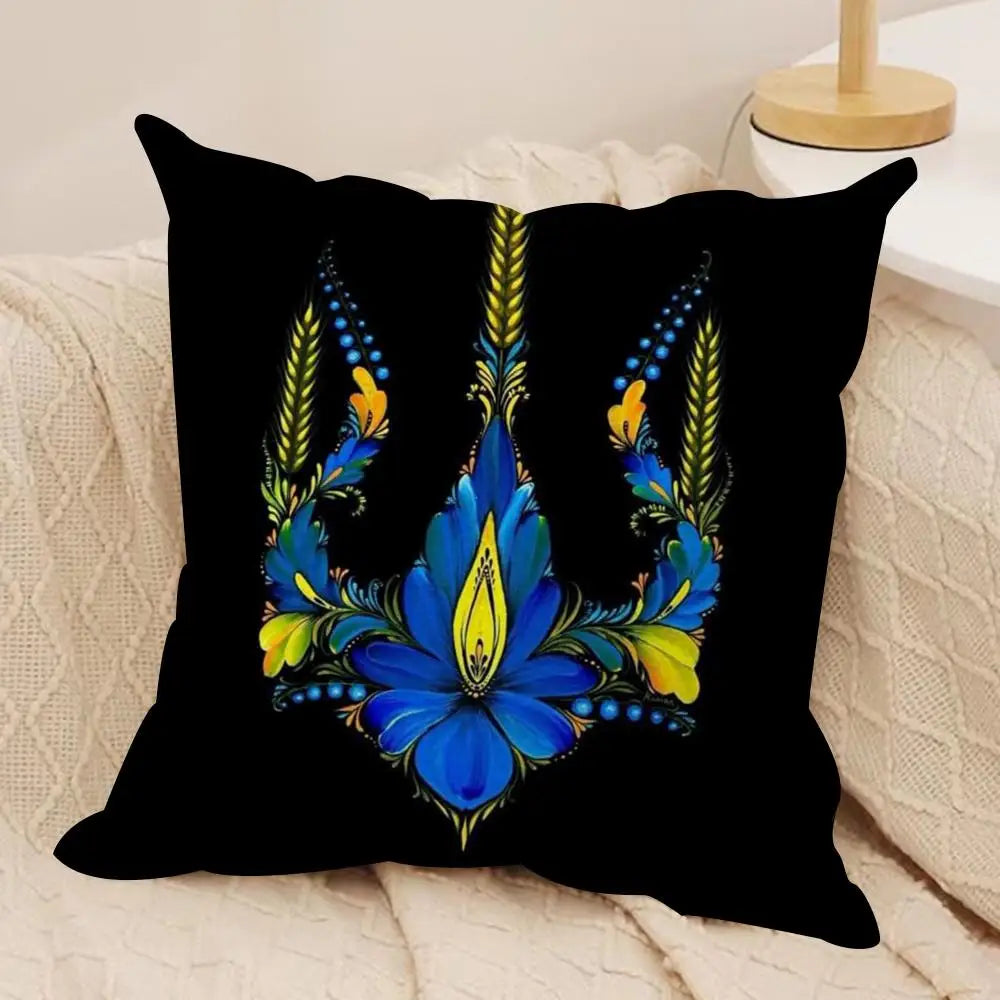 Ukraine Flag Aesthetic Cushion Cover Pillow