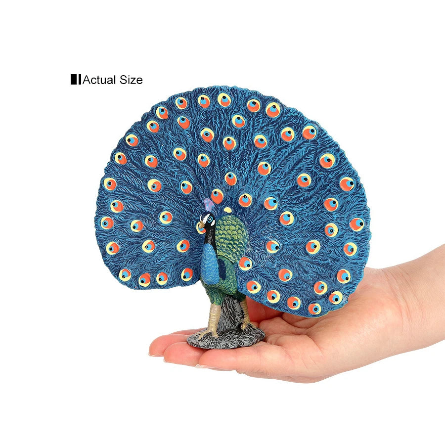 Plastic Farm Life Peacock Toy Figure