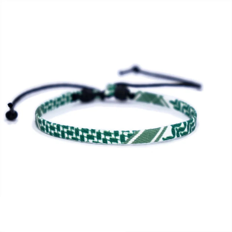 Multicolor Sizes Weave Kufiya Patterns Bracelets