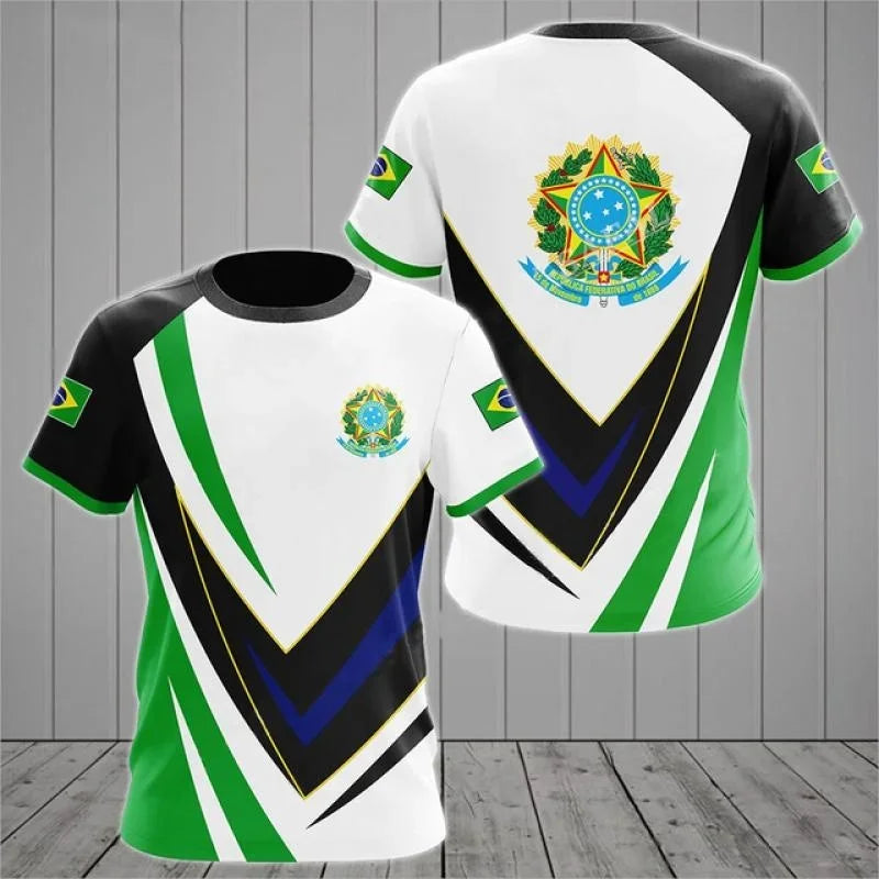 Brazil Flag Graphic Tee for Men