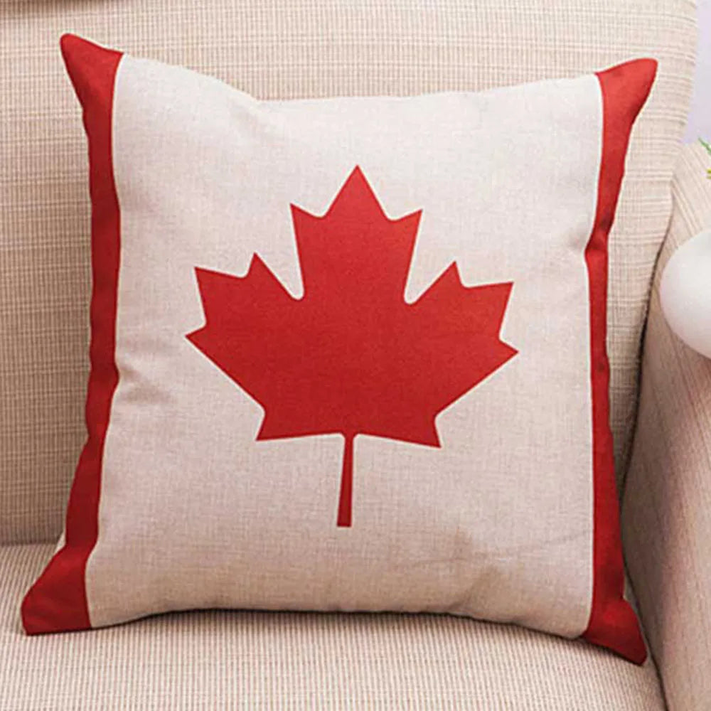 Canadian Flag Throw Pillow Case