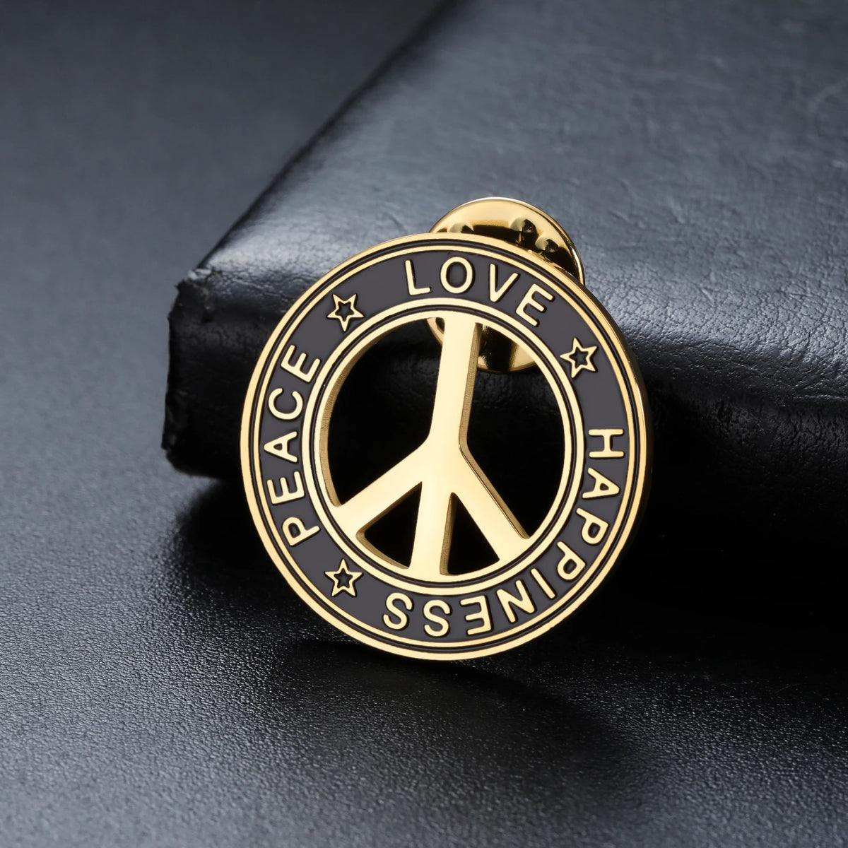 Teamer Love Peace Symbol Brooch Lapel Pin