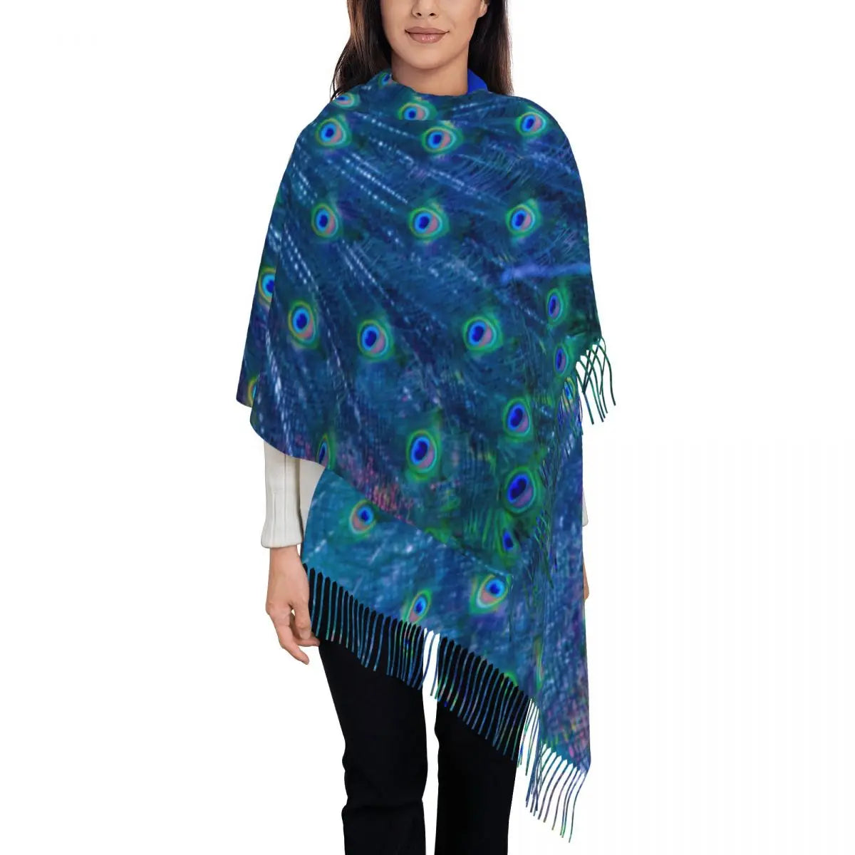 Ladies Long Peacock Cute And Beautiful Scarves