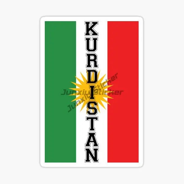 Kurdistan Flag Map Emblem Stickers