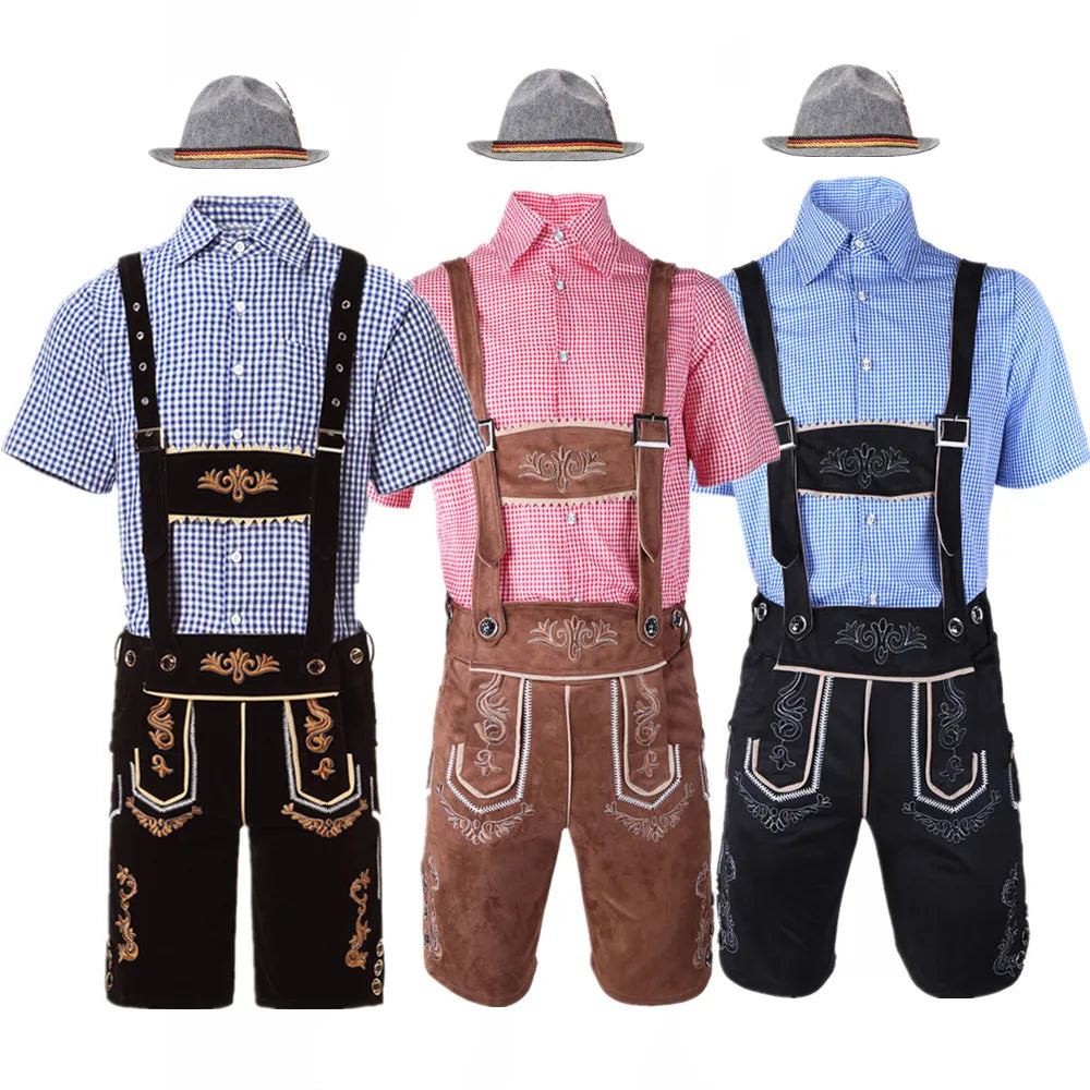 Men German Oktoberfest Lederhosen Costume