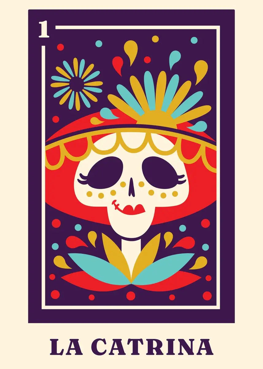 Mexican Skeleton Wall Art Canvas Painting Day of The Dead