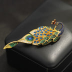 3D Peacock Brooch