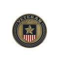US Army Soldier Veteran Shield Circle Metal Badge
