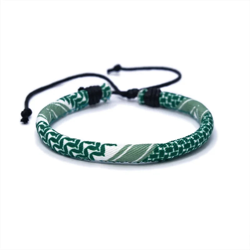 Multicolor Sizes Weave Kufiya Patterns Bracelets