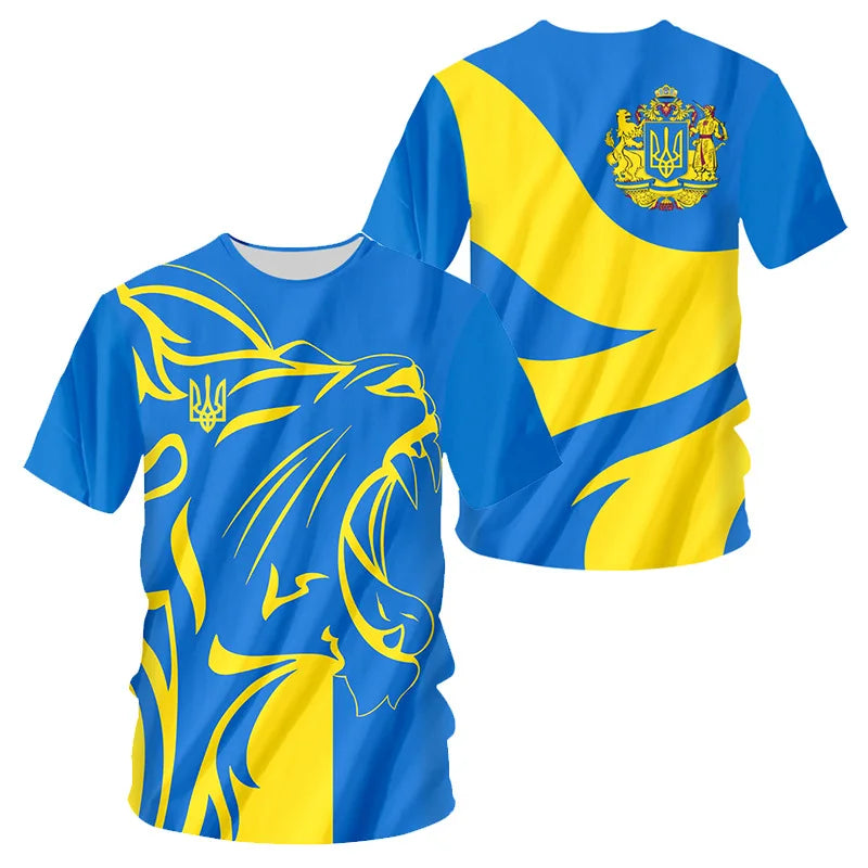 Ukraine Flag Camo Printed 3D