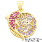 Gold Plated Handmade Colorful Star Of David Charms