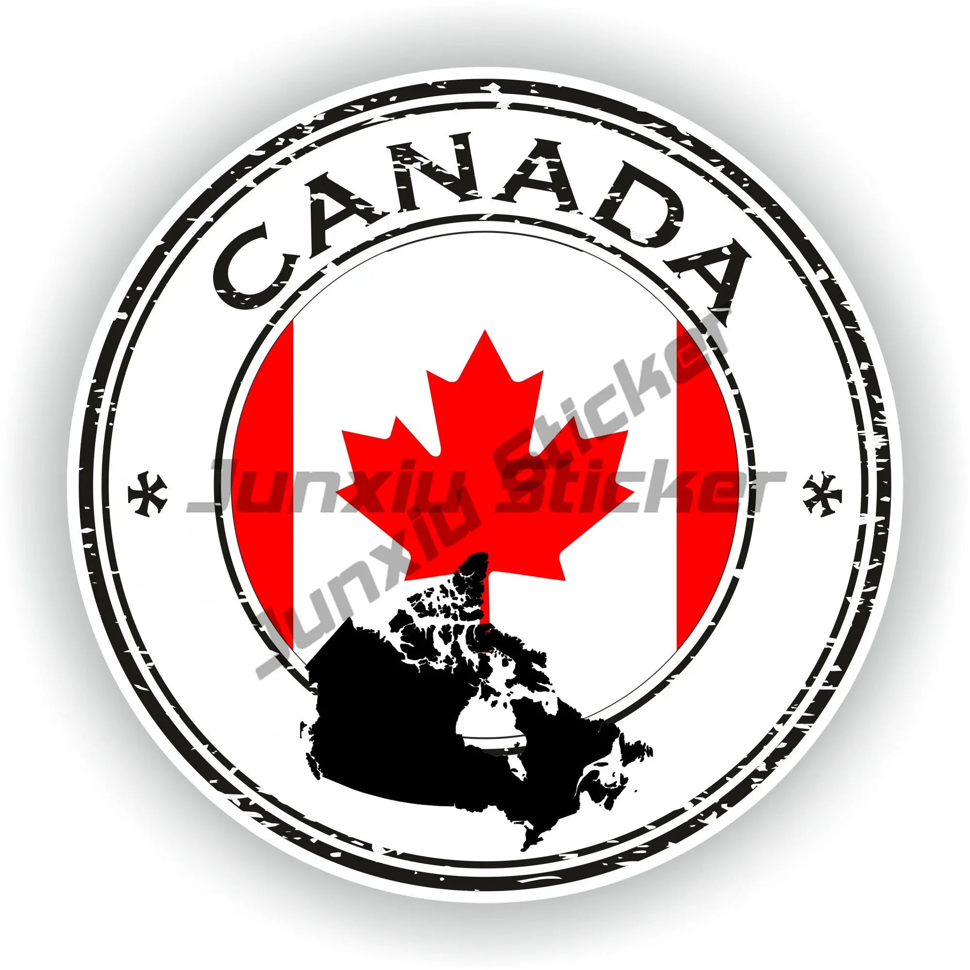 Canada Coat of Arms Emblem Sticker Niagara Falls Canada USA Ottawa Seal Sticker Round Flag Map for Car Laptop Fridge Accessories