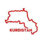 Car Sticker Kurdistan Map Outline