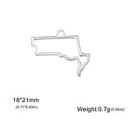 My Shape United States Map Pendent for Bracelet Necklace