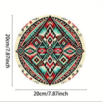 Southwest Native American Tribal Geometric Metal Sign
