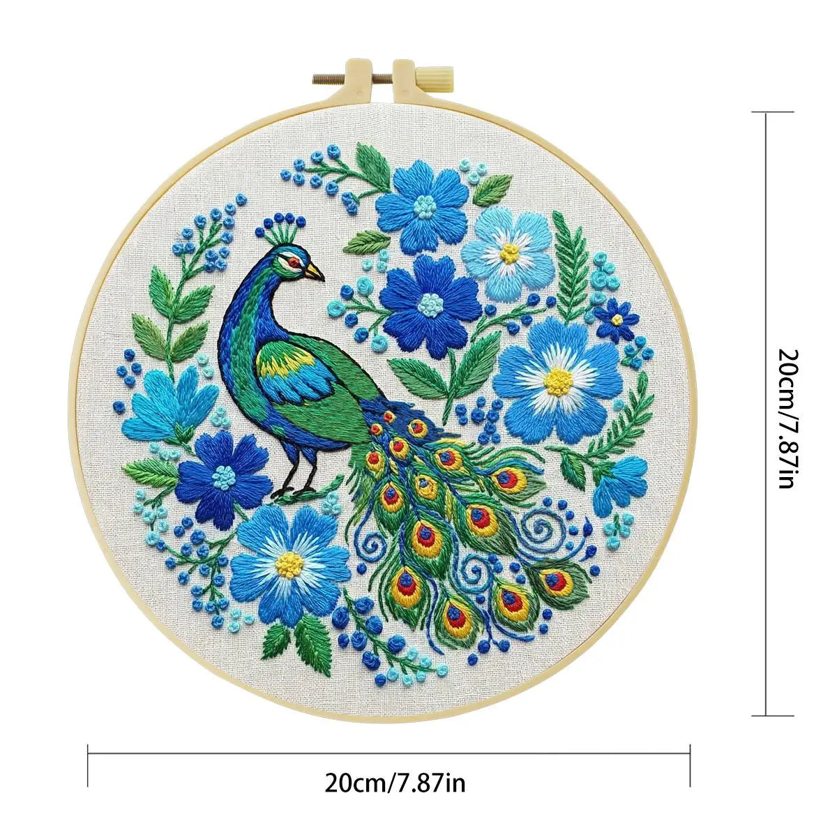 Peacock Embroidery Starter Kit