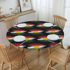 Kurdistan Flag Waterproof Round Tablecloth