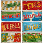 Artisian MEXICO License Plate