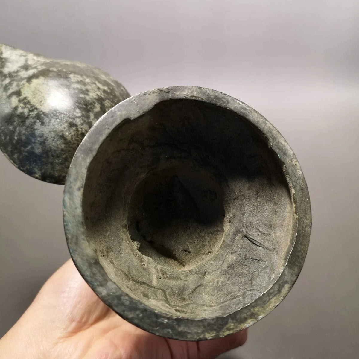 Bronze Bird Oil Lamp