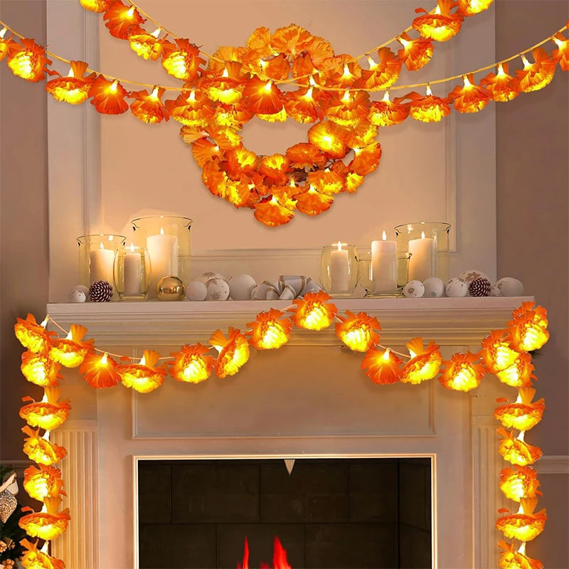 3M Marigold Artificial Flowers Day of The Dead, Halloween and Diwali Decor
