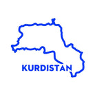 Car Sticker Kurdistan Map Outline