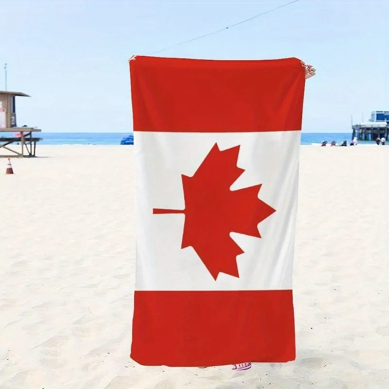 Canada Flag Beach Towel: Perfect for Sunny Seaside Adventures! Suitable for towels, bath towels, beach towels
